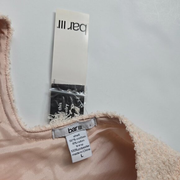 NWT Bar iii Silver Peony Lined Fuzzy Tank Dress Large - Picture 9 of 11